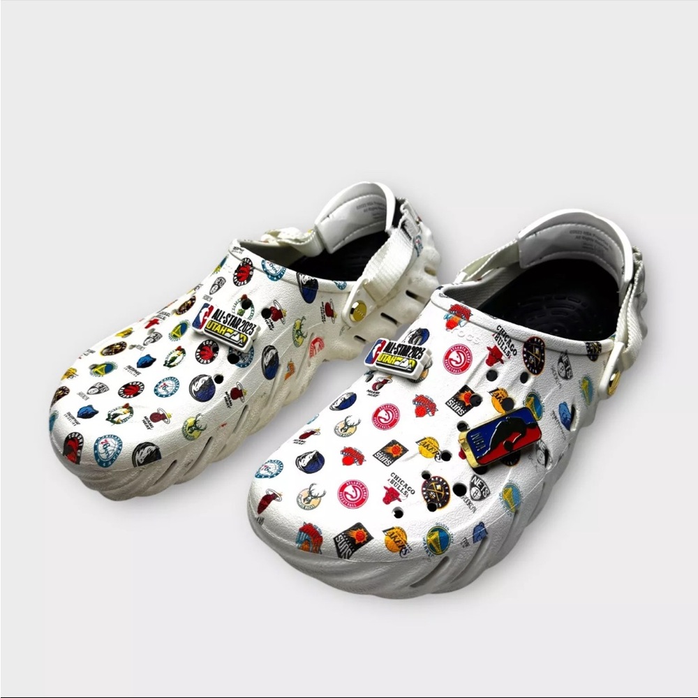 CROCS All Star Echo Basketball NBA Clogs Size Men's 11 Limited Edition White